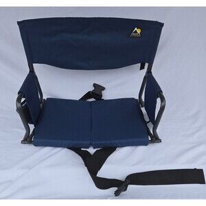GCI Outdoor Blue Full Size Stadium Bleacher Seat Back Armrest Cup Holder
